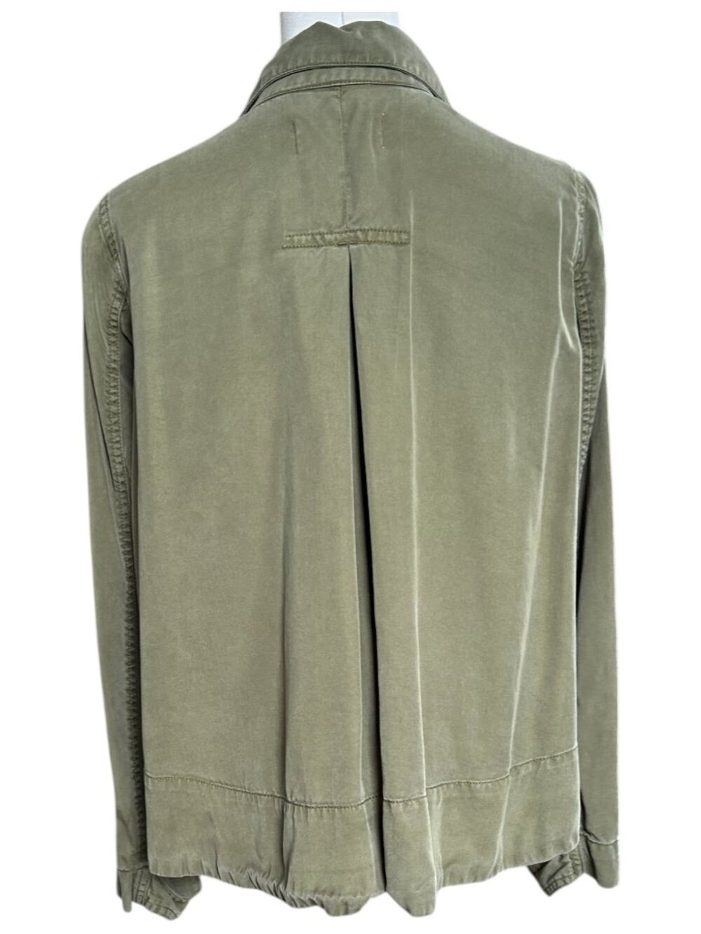 Pistola Olive Army Green Tencel Utility Button Down Shirt XS - Picture 5 of 8